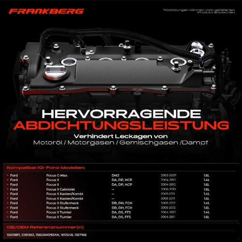 1x Ventildeckel Zylinderkopfhaube für Ford Focus C-Max Focus II 1.4L 1.6L 2003-2012 Bild 1x Ventildeckel Zylinderkopfhaube für Ford Focus C-Max Focus II 1.4L 1.6L 2003-2012