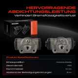 2x Radbremszylinder Hinten für Ford Transit Nissan Cabstar 1994-2014