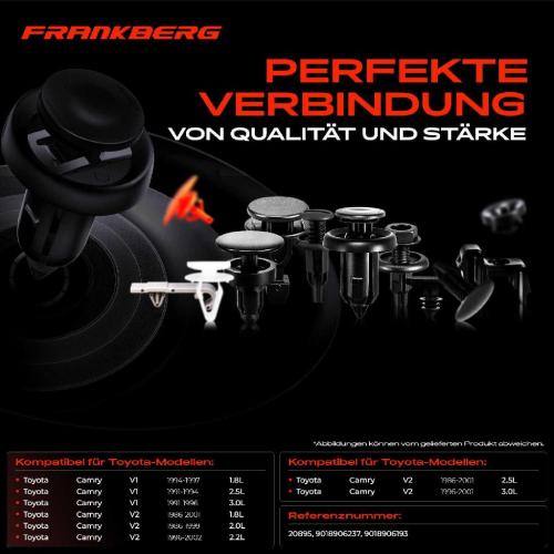 Frankberg 10x Befestigungsclips Vorderstoßfänger für Toyota Camry MCV3_ ACV3_ _XV3_ Avalon Bild Frankberg 10x Befestigungsclips Vorderstoßfänger für Toyota Camry MCV3_ ACV3_ _XV3_ Avalon