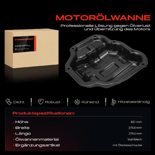 Frankberg 1x Ölwanne Motorölwanne für Nissan Cube Micra III Note NV200 Qashqai 2 I Tiida 2005-2018 1.6L Bild Frankberg 1x Ölwanne Motorölwanne für Nissan Cube Micra III Note NV200 Qashqai 2 I Tiida 2005-2018 1.6L