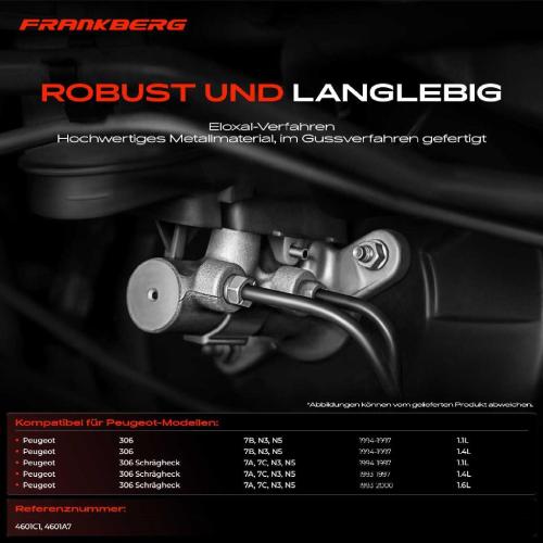 1x Hauptbremszylinder Bremszylinder für Peugeot 306 7A 7C 7B N3 N5 1.1L 1.4L 1.6L Bild 1x Hauptbremszylinder Bremszylinder für Peugeot 306 7A 7C 7B N3 N5 1.1L 1.4L 1.6L