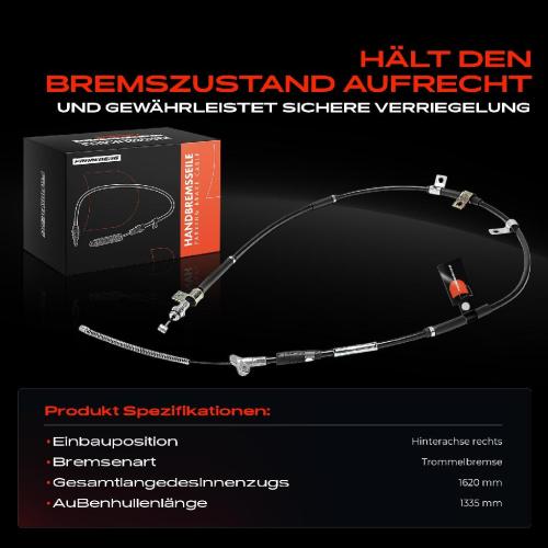 1x Seilzug Feststellbremse Hinterachse rechts für Suzuki Grand Vitara II JT TD TE Bj ab 2005 Bild 1x Seilzug Feststellbremse Hinterachse rechts für Suzuki Grand Vitara II JT TD TE Bj ab 2005