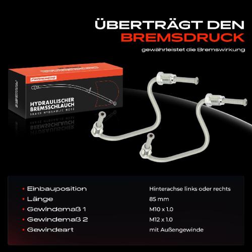 Frankberg 2x Bremsschlauch Bremsschl uche Hinterachse Links oder Rechts f r VW Golf Audi A3 Seat Leon Skoda Octavia Bild Frankberg 2x Bremsschlauch Bremsschl uche Hinterachse Links oder Rechts f r VW Golf Audi A3 Seat Leon Skoda Octavia