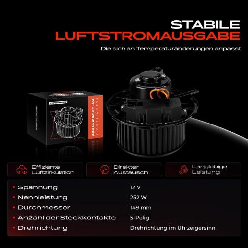 Frankberg 1x Gebläsemotor Innenraumgebläse für VW Golf VI Cabriolet Passat Variant AUDI A3 Q3 TT SEAT SKODA Bild Frankberg 1x Gebläsemotor Innenraumgebläse für VW Golf VI Cabriolet Passat Variant AUDI A3 Q3 TT SEAT SKODA