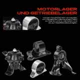 1x Getriebelagerlager Motorlager Vorne und Hinten für Mitsubishi Outlander I 2.0L 2.4L