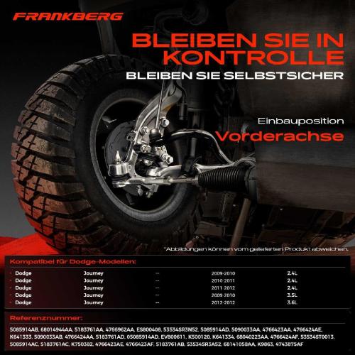 1x Querlenker Satz Vorderachse für Dodge Journey 2.4L 3.5L 3.6L 2009-2012 Bild 1x Querlenker Satz Vorderachse für Dodge Journey 2.4L 3.5L 3.6L 2009-2012