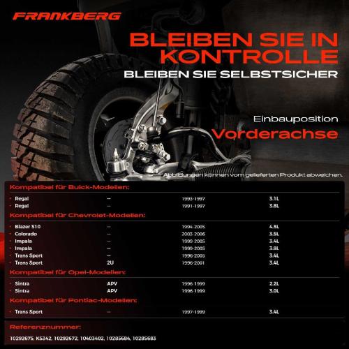 2x Koppelstange Vorderachse für Buick Regal Chevrolet Blazer S10 Colorado Standard Cab Pick-up Bild 2x Koppelstange Vorderachse für Buick Regal Chevrolet Blazer S10 Colorado Standard Cab Pick-up