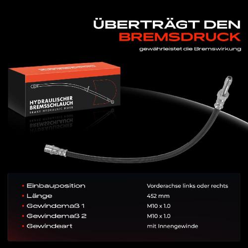 Frankberg 1x Bremsschlauch Bremsschläuche Vorderachse Links oder Rechts für Mercedes-Benz C-Klasse W204 Bild Frankberg 1x Bremsschlauch Bremsschläuche Vorderachse Links oder Rechts für Mercedes-Benz C-Klasse W204