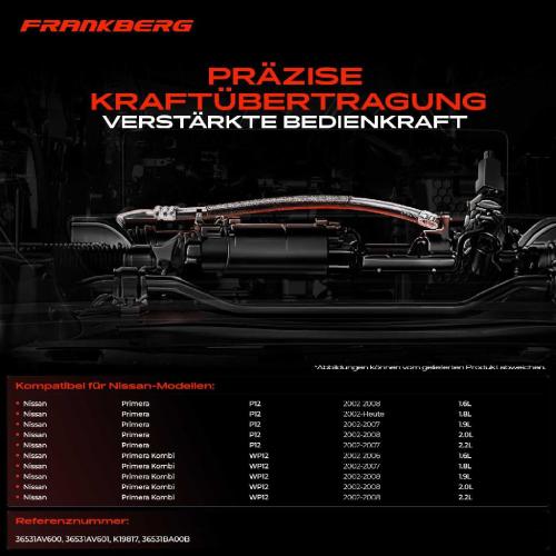 1x Seilzug Feststellbremse Hinterachse links für Nissan Primera Hatchback Kombi WP12 Bild 1x Seilzug Feststellbremse Hinterachse links für Nissan Primera Hatchback Kombi WP12