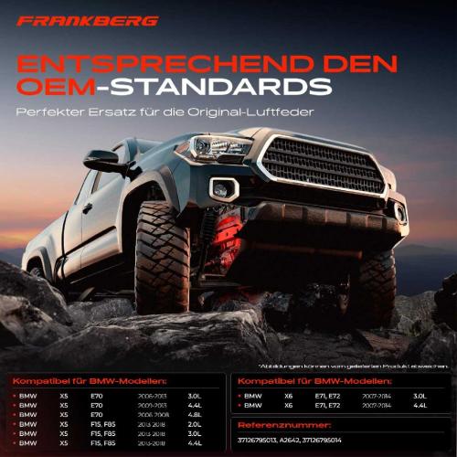 2x Luftfeder Fahrwerk Hinterachse Links Rechts für BMW X5 E70 F15 F85 X6 E71 E72 Bild 2x Luftfeder Fahrwerk Hinterachse Links Rechts für BMW X5 E70 F15 F85 X6 E71 E72