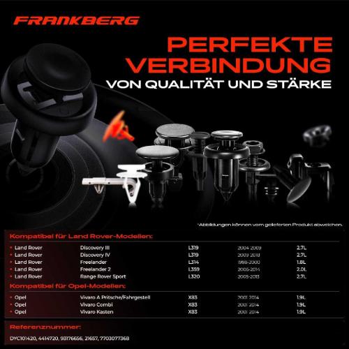 Frankberg 20x Befestigungsclips Türverkleidung für Renault Kangoo Express Megane Scenic Bild Frankberg 20x Befestigungsclips Türverkleidung für Renault Kangoo Express Megane Scenic