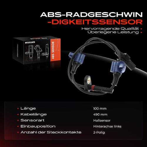 1x ABS Sensor Hinterachse links für Honda CR-V III RE 2.0L 2.2L 2.4L 2006-2012 Bild 1x ABS Sensor Hinterachse links für Honda CR-V III RE 2.0L 2.2L 2.4L 2006-2012