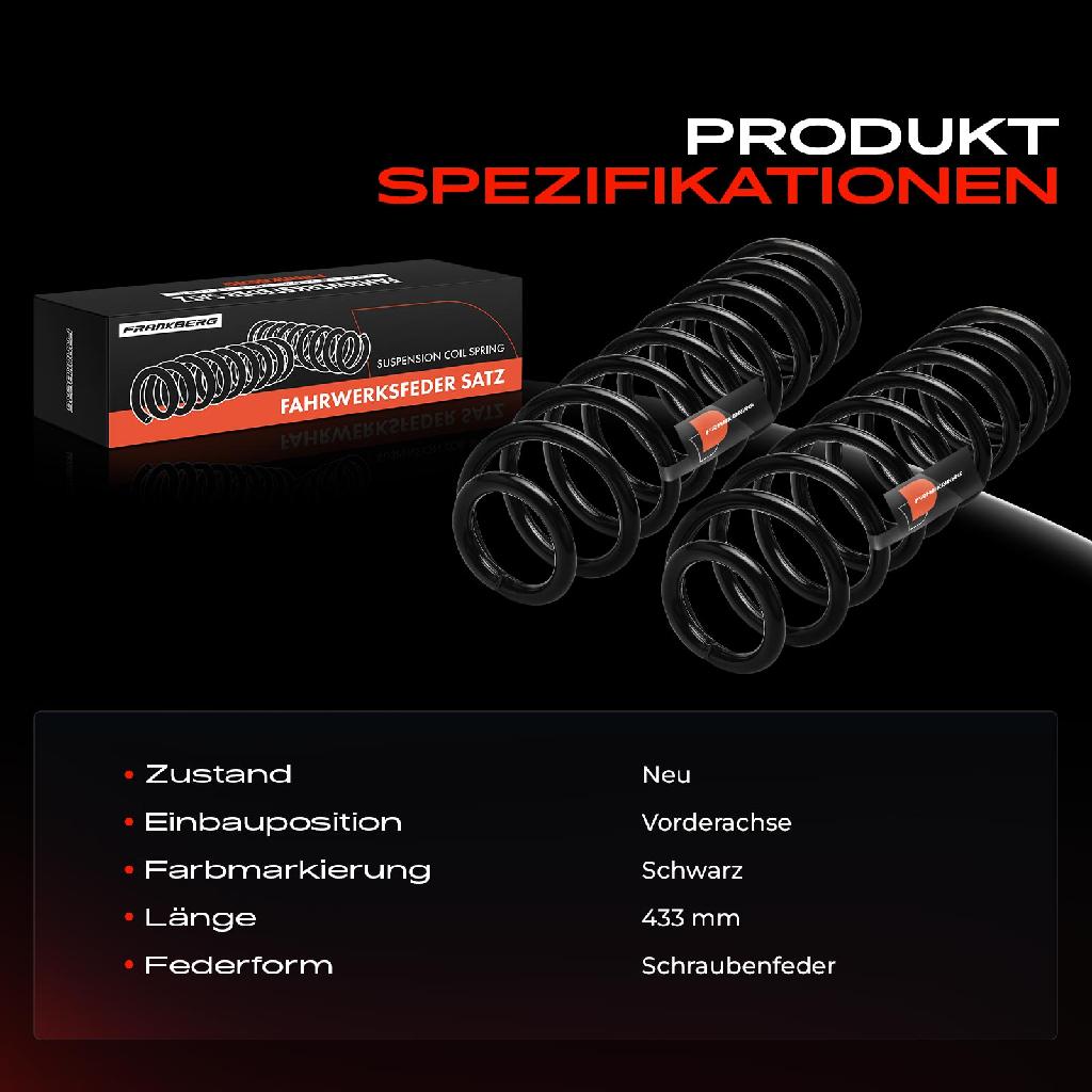 2x Fahrwerksfeder Vorderachse für Mercedes-Benz E-Klasse W211 2.6L 2002-2008