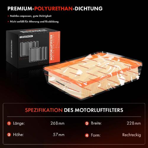 2x Luftfilter Filtereinsatz für VW Golf IV Cabriolet 1E7 Golf 3 1H1 1H5 Vento Bild 2x Luftfilter Filtereinsatz für VW Golf IV Cabriolet 1E7 Golf 3 1H1 1H5 Vento