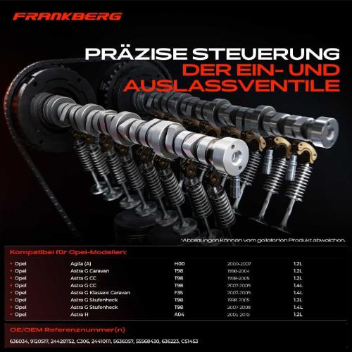 Frankberg 1x Nockenwelle für Opel Astra G Astra H L48 Corsa C F08 Meriva Suzuki Wagon Bild Frankberg 1x Nockenwelle für Opel Astra G Astra H L48 Corsa C F08 Meriva Suzuki Wagon