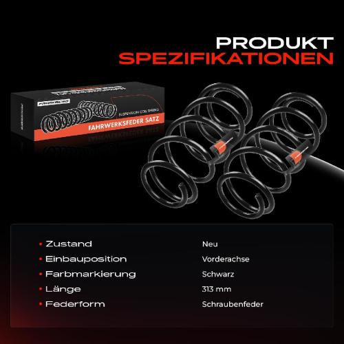 Frankberg 2x Fahrwerksfeder Vorderachse für Opel Kadett E 39 49 T85 35 36 45 46 T85 1984-1991 Bild Frankberg 2x Fahrwerksfeder Vorderachse für Opel Kadett E 39 49 T85 35 36 45 46 T85 1984-1991