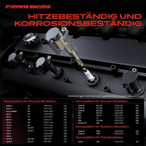 Frankberg 2x Zündmodul Zündspule für Fiat Sedici Subaru Justy III Suzuki Baleno Kombi Schrägheck Carry Kasten Bild Frankberg 2x Zündmodul Zündspule für Fiat Sedici Subaru Justy III Suzuki Baleno Kombi Schrägheck Carry Kasten