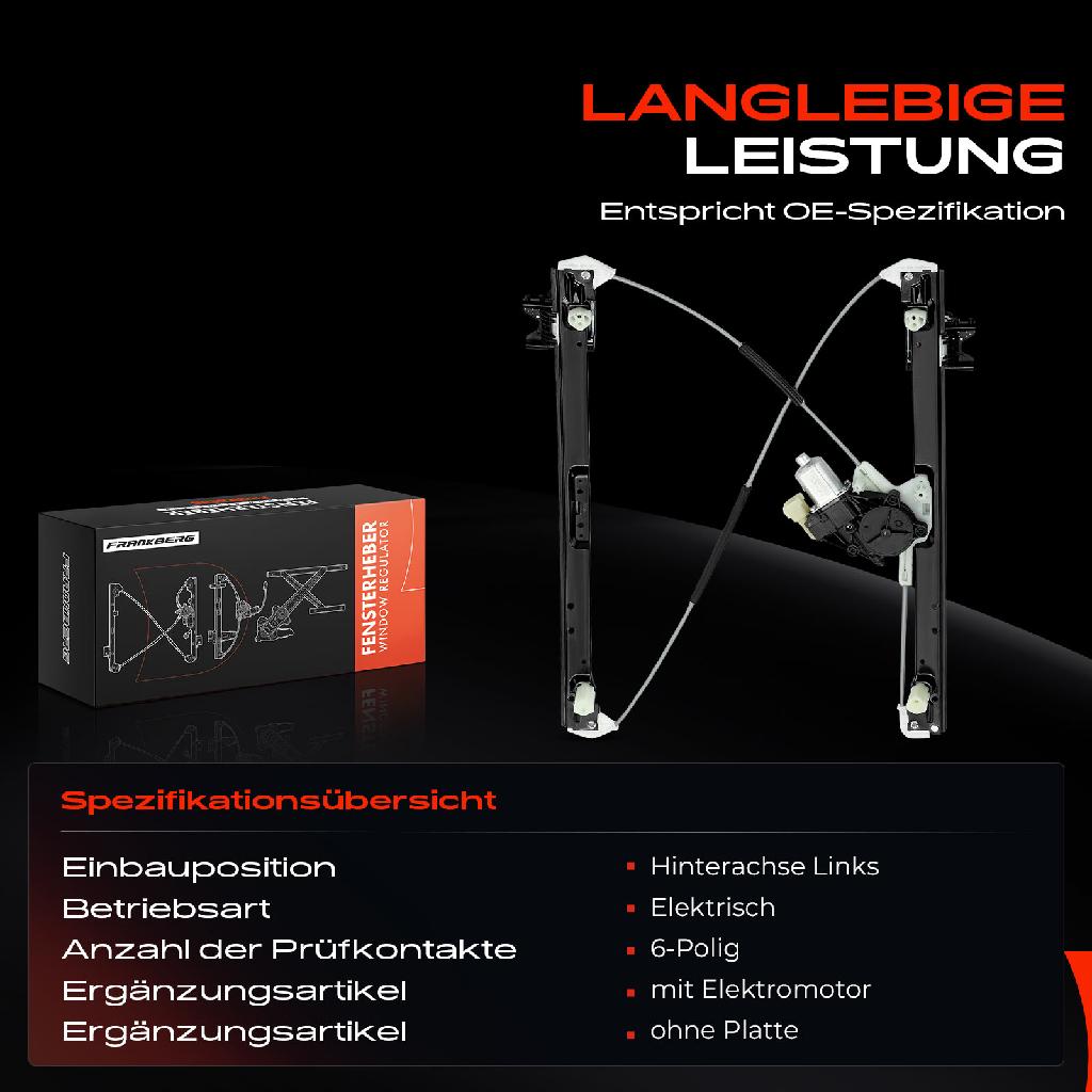 1x Fensterheber Hinten Links für Land Rover Range Rover IV 4 L405 SUV