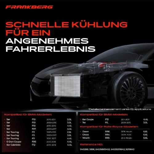 Frankberg 1x Kondensator Klimaanlage für BMW 5er F18 F06 F07 F10 F11 F12 F13 F01 F02 F03 F04 Bild Frankberg 1x Kondensator Klimaanlage für BMW 5er F18 F06 F07 F10 F11 F12 F13 F01 F02 F03 F04