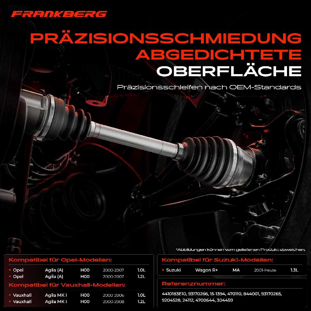1x Antriebswelle Gelenksatz Vorderachse für Opel Agila H00 Suzuki Wagon R Schrägheck MM