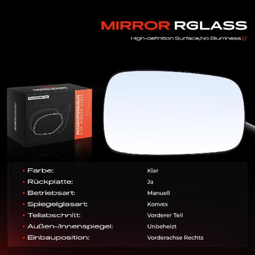 1x Spiegelglas Außenspiegel rechts für Renault Clio III Megane Scénic Laguna Bild 1x Spiegelglas Außenspiegel rechts für Renault Clio III Megane Scénic Laguna