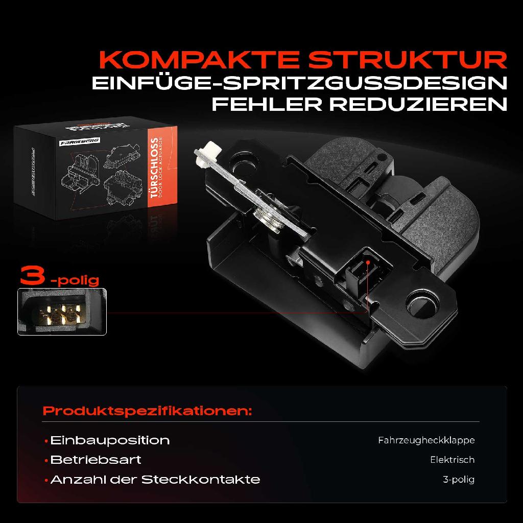 1x Türschloss Fahrzeugheckklappe für VW Transporter 5 6 Transporter/Caravelle