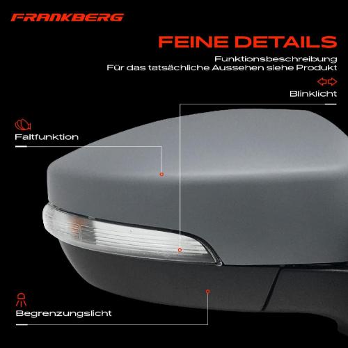Frankberg 1x Außenspiegel Links für Ford Kuga II Van DM2 1.5L 1.6L 2.0L 2013-2019 Bild Frankberg 1x Außenspiegel Links für Ford Kuga II Van DM2 1.5L 1.6L 2.0L 2013-2019