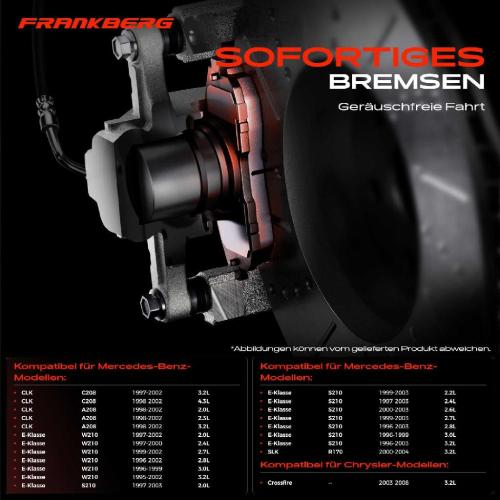 4x Bremsbeläge Vorderachse für Mercedes-Benz C208 A208 W210 S210 R170 Chrysler Crossfire 1995-2008 Bild 4x Bremsbeläge Vorderachse für Mercedes-Benz C208 A208 W210 S210 R170 Chrysler Crossfire 1995-2008