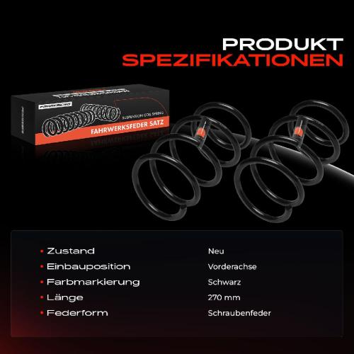 Frankberg 2x Fahrwerksfeder Vorderachse für Renault Twingo II CN0 Wind E4M 1.6L 1.2L Bj ab 2008 Bild Frankberg 2x Fahrwerksfeder Vorderachse für Renault Twingo II CN0 Wind E4M 1.6L 1.2L Bj ab 2008