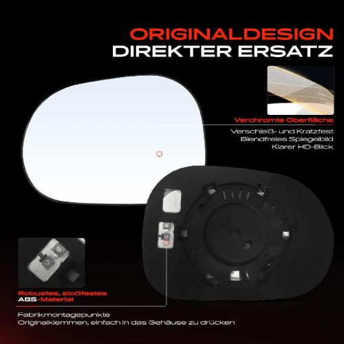 1x Spiegelglas Außenspiegel links für Mercedes-Benz W163 1998-2006 Bild 1x Spiegelglas Außenspiegel links für Mercedes-Benz W163 1998-2006