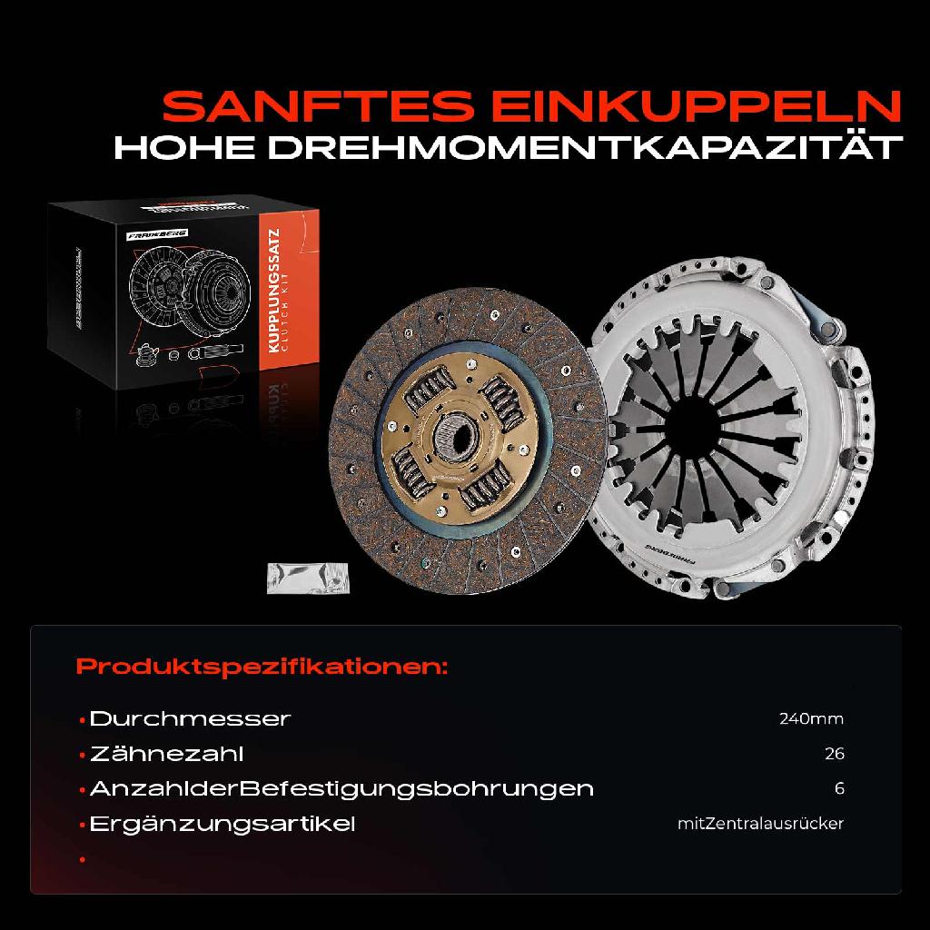 1x Kupplungssatz für Mercedes-Benz Sprinter 2-T Bus B901 B902 Sprinter 2-T Kasten Sprinter 2-T B903 B904 B905