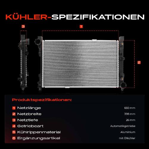 Frankberg 1x Kühler Wasserkühler Motorkühler für Mercedes-Benz W203 S203 CL203 C230 C350 Bild Frankberg 1x Kühler Wasserkühler Motorkühler für Mercedes-Benz W203 S203 CL203 C230 C350