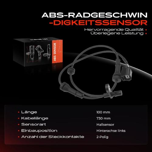 Frankberg 1x ABS Sensor Hinterachse links für Nissan Pulsar Schrägheck Sentra VII 1.2L 1.5L 1.6L Bj ab 2012 Bild Frankberg 1x ABS Sensor Hinterachse links für Nissan Pulsar Schrägheck Sentra VII 1.2L 1.5L 1.6L Bj ab 2012