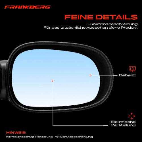 Frankberg 1x Außenspiegel Rechts für Dacia Logan Logan MCV LS KS 1.2L 1.4L 1.5L 1.6L Bj ab 2004 Bild Frankberg 1x Außenspiegel Rechts für Dacia Logan Logan MCV LS KS 1.2L 1.4L 1.5L 1.6L Bj ab 2004
