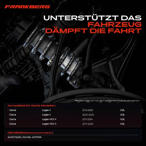Frankberg 2x Fahrwerksfeder Vorderachse f r Dacia Logan II Logan MCV II 0.9L Bj ab 2012 Bild Frankberg 2x Fahrwerksfeder Vorderachse f r Dacia Logan II Logan MCV II 0.9L Bj ab 2012