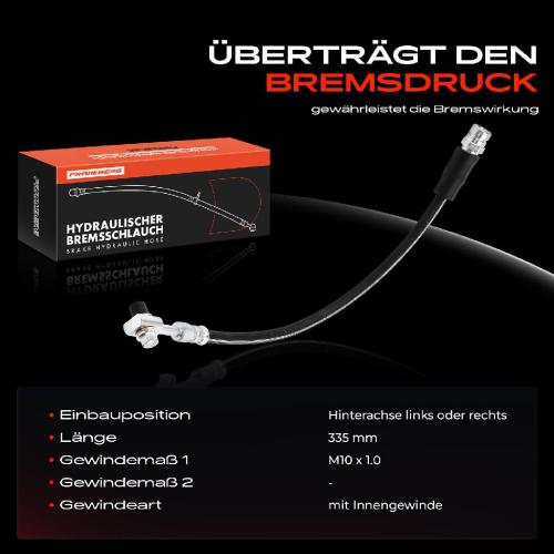 1x Bremsschlauch Bremsschläuche Hinterachse Links oder Rechts für Audi E-Tron GEN GEA Bj ab 2018 Bild 1x Bremsschlauch Bremsschläuche Hinterachse Links oder Rechts für Audi E-Tron GEN GEA Bj ab 2018