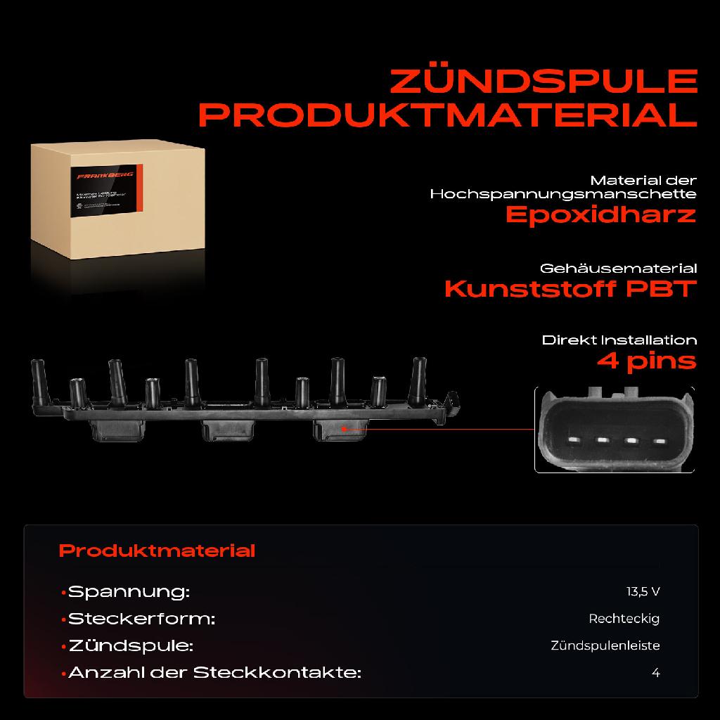1x Zündmodul Zündspule für Jeep Cherokee XJ Grand Cherokee II WG WJ Wrangler II TJ 4.0L 2000-2006