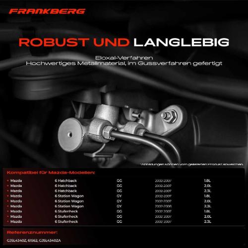 1x Hauptbremszylinder Bremszylinder für Mazda 6 GG GY GG 1.8L 2.0L 2.3L Bild 1x Hauptbremszylinder Bremszylinder für Mazda 6 GG GY GG 1.8L 2.0L 2.3L
