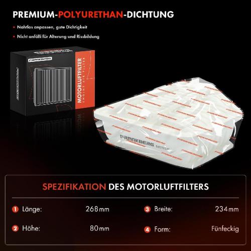 1x Luftfilter Filtereinsatz für Toyota Auris Kombi E15 E18 2006-2018 Diesel Bild 1x Luftfilter Filtereinsatz für Toyota Auris Kombi E15 E18 2006-2018 Diesel