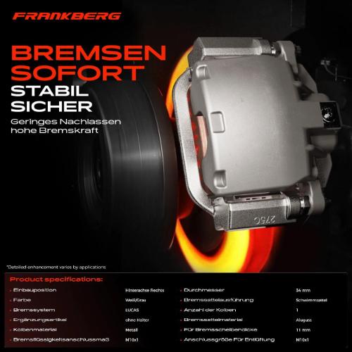 1x Bremssattel Hinterachse Rechts für Renault Scénic I Großraumlimousine FA0 JA0/1 2000-2003 Bild 1x Bremssattel Hinterachse Rechts für Renault Scénic I Großraumlimousine FA0 JA0/1 2000-2003