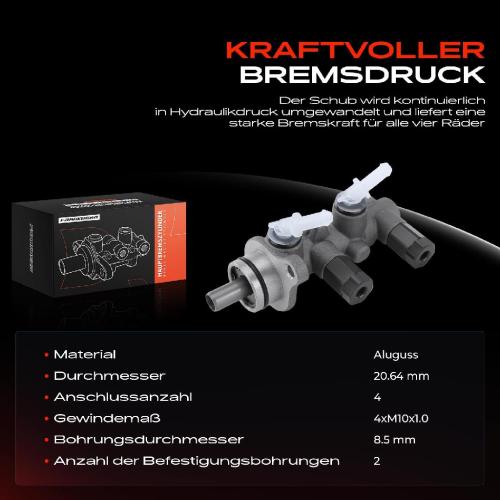 1x Hauptbremszylinder Bremszylinder für KIA Picanto BA SA 1.0L 1.1L Bj ab 2004 Bild 1x Hauptbremszylinder Bremszylinder für KIA Picanto BA SA 1.0L 1.1L Bj ab 2004