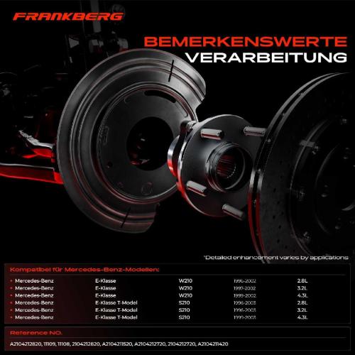 Frankberg 2x Ankerblech Bremsscheibe Vorderachse Beidseitig für Mercedes-Benz E-Klasse T-Model W210 1996-2003 Bild Frankberg 2x Ankerblech Bremsscheibe Vorderachse Beidseitig für Mercedes-Benz E-Klasse T-Model W210 1996-2003
