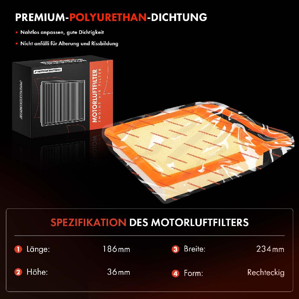 1x Luftfilter Filtereinsatz für Mercedes-Benz C-Klasse W205 E-Klasse W212 S-Klasse CLS GLC GLE SL