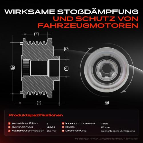 1x Generatorfreilauf Lichtmaschine für BMW F20 F21 F30 F80 F34 E90 E91 F10 F11 Bild 1x Generatorfreilauf Lichtmaschine für BMW F20 F21 F30 F80 F34 E90 E91 F10 F11