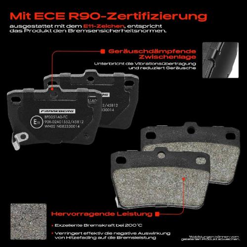 4x Bremsbeläge Hinterachse für Toyota RAV 4 I Cabrio II 2.0L 1.8L 1994-2005 1994-2005 Bild 4x Bremsbeläge Hinterachse für Toyota RAV 4 I Cabrio II 2.0L 1.8L 1994-2005 1994-2005