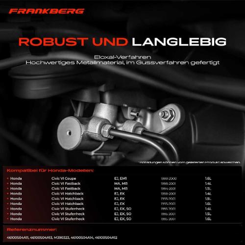 1x Hauptbremszylinder Bremszylinder für Honda Civic VI Coupe Stufenheck EJ 1994-2001 Bild 1x Hauptbremszylinder Bremszylinder für Honda Civic VI Coupe Stufenheck EJ 1994-2001
