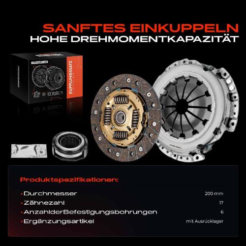 Frankberg 1x Kupplungssatz für MINI Mini R50 R53 Mini Cabriolet R52 1.4L 1.6L 2004-2007 Bild Frankberg 1x Kupplungssatz für MINI Mini R50 R53 Mini Cabriolet R52 1.4L 1.6L 2004-2007