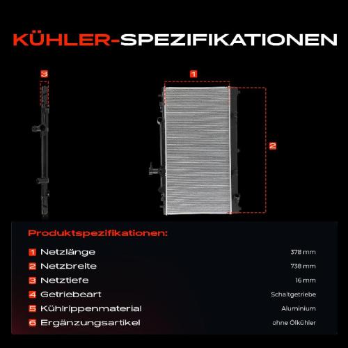 1x Kühler Wasserkühler Motorkühler für Mazda 6 Hatchback GG GY 2.0L 2.3L 2002-2007 Bild 1x Kühler Wasserkühler Motorkühler für Mazda 6 Hatchback GG GY 2.0L 2.3L 2002-2007