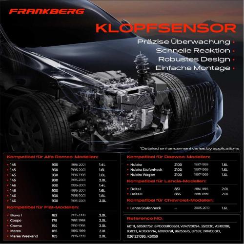 1x Klopfsensor Klopfgeber für Alfa Romeo 145 164 Chevrolet Daewoo Lanos Bild 1x Klopfsensor Klopfgeber für Alfa Romeo 145 164 Chevrolet Daewoo Lanos