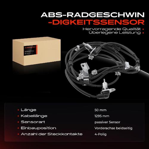 1x ABS Sensor Vorderachse beidseitig für Suzuki Jimny Geländewagen Geschlossen Offen 1.3L Bj ab 2001 Bild 1x ABS Sensor Vorderachse beidseitig für Suzuki Jimny Geländewagen Geschlossen Offen 1.3L Bj ab 2001